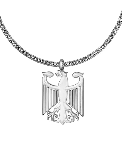d'origine Deutschland Adler Kette für Herren, Deutschland Wappen Kette, Deutsche Kette, Deutschland Schmuck (Silber)