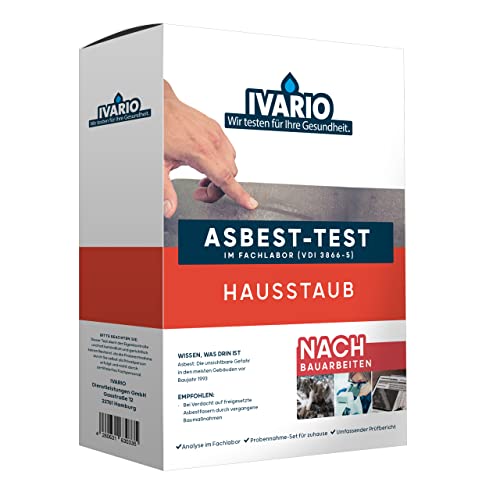 IVARIO Asbest-Test Raumluft - professionelle Express-Asbest-Analyse einer Staubprobe durch Fachlabor - Einfache Probenahme