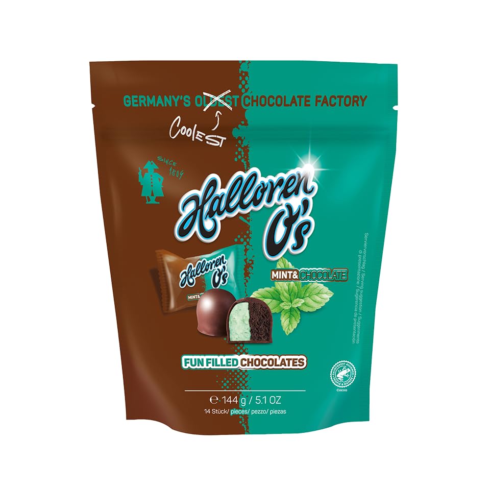 Halloren O's Mint & Chocolate im 144g Beutel